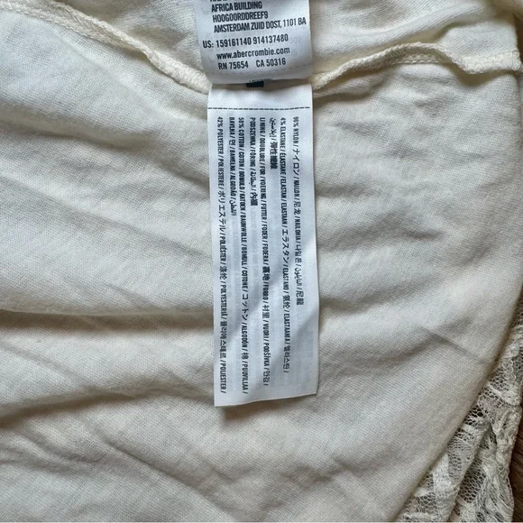 Abercrombie & Fitch Ivory Lace Maxi Dress NWT Size L - Picture 12 of 14